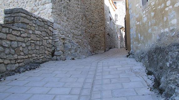 Allée pavée